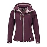 DryFashion Damen Softshell-Mantel 'Dagebüll', Größe:44, Farbe:beere Melang