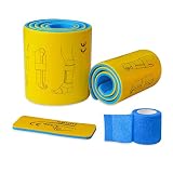 KONMED 3-teiliges Notfall-Schienen-Set, Erste-Hilfe-Frakturen, feste Schiene, Stützschiene, Rolle mit selbstklebender Bandage für Arme, Beine, Fing