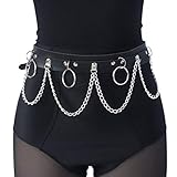 Fashband Punk Leder Taille Kette Strand Bikini Body Chain Harness Bauchgürtel Kette Mode Prom Party Nachtclub Body Accessoires Schmuck für Frauen und M