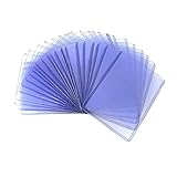 Kaxofang 50 StüCk Halter Toploader Und Durchsichtige ÄRmel für Sammler Basketball Sport Karten 35PT Rigid Plastik