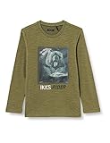 IKKS Jungen Tee Longues kaki Ours T-Shirt, 5 J