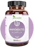 Mariendistel Kapseln Hochdosiert [120Stk.] I Hochwertiges Mariendistel Artischocken Löwenzahn Extrakt Komplex I Milk Thistle, Silymarin I Vegan I 80% Sily