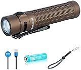 OLIGHT Warrior EDC Mini LED Taschenlampe 6 Modi 1500 Lumen 190 Reichtweit Wasserdicht WiederaufladbarTaktische Taschenlampe für Wandern Camping Angeln mit 18650 3500mAh Akku,D