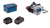 Bosch Professional BITURBO Akku Handkreissäge GKS 18V-68 GC (kompatibel mit Führungsschienen, inkl. 2x ProCORE 5.5 Ah Akku, Ladegerät GAL 1880 CV, 1x Sägeblatt, Parallelanschlag, in L-BOXX 238), b
