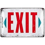 Nostalgic-Art Retro Blechschild, Achtung – Exit – Geschenk-Idee für Nostalgie-Fans, aus Metall, Vintage-Design zur Dekoration, 20 x 30