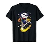 Panda On Rocket Space – traurig ästhetische randige Streetwear T-S
