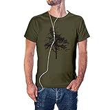 KMF T-SHIRT - Trockenes Baum-T-Shirt für Herren, Kaki, XL