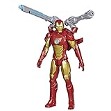 Hasbro E7380 Marvel Avengers Titan Hero Serie Blast Gear Iron Man, 30 cm große Figur, mit Starter, 2 Accessoires und Projektil, ab 4 J