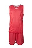 MAX Basketball Wendetrikot Set Trikot und Shorts Double - rot/weiß Gr. XL