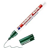 edding 404 Permanentmarker - grün - 1 Stift - extra-feine Rundspitze 0,75 mm - wasserfest, schnell-trocknend - wischfest - für Karton, Kunststoff, Holz, Metall, G