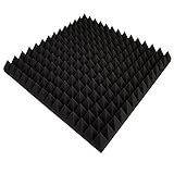 B-Ware in geprüfter Qualität nochmals bis zu 50% reduziert!! 12 x Akustikschaumstoff ca. 50x50x5cm, Anthrazit Schwarz, Schaumstoff Nopp