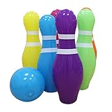 WERTYU Bowling-Set 6 Teile/Satz Aufblasbare Bowling Ball Für Kinder Bunte Aufgeblasene Kinder Im Freien Spiel S