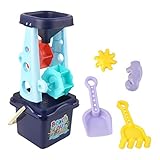 Reooly Strandspielzeug Set für Kinder, Sandkastenspielzeug den Enthält Wasserrad Strandbuggy Eimer Sandförmchen Gießkanne Sandburg Baukasten und Formen für Jungen M
