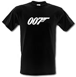 James Bond 007 T-Shirt aus schwerer Baumwolle, Gr. S - XXL, Schwarz , XL
