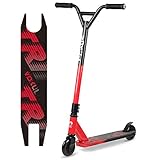 VOKUL TRII S2 Stunt Scooter - Freestyle Kickscooter mit Stabiler Leistung für Anfänger, Jungen und Mädchen ab 7 Jahren with 100mm PU Wheels (ES-Rot&Schwarz)