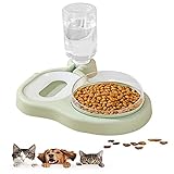 Katzennäpfe mit Ständer, Futterspender für Haustiere und Wasserspender, automatischer Katzenwasserspender, Katzenfutterspender, Haustierschüssel-Set, abnehmbarer Futternapf für Katzen und H