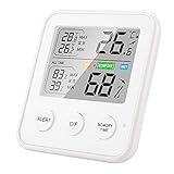 LifBetter LCD Digital Temperatur Luftfeuchtigkeit Meter Innen Elektronisches Hygrometer Thermometer Wetterstation für Schlafzimmer Büro Zuhause Babyzimmer Badezimmer Blumenraum Weiß