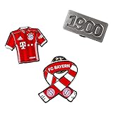 FC Bayern München Pin 3er Set - Schal-Trikot-1900 - FCB Ansteck