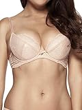 Gossard Damen Plunge BH Superboost Lace Plunge Bra, Beige (Nude), 80E (Herstellergröße: 36DD)