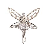 yywl Broche Mode Neue kristall fee brosche schmuck Luxus zirkon Libelle metallkragen pins und broschen Hut Tasche Frauen zubehör Broschen & Anstecknadeln (Metal Color : B)