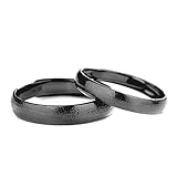 Beydodo Freundschaftsringe Paarpreis Silber 925, Verlobungsringe Paar Ringe Verstellbar ohne Stein Matt Rund Hochzeitsringe Eheringe Nick
