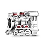 NINGAN Hogwarts-Expresszug Charme-Charms-Anhänger 925 Sterling Silber Charm Bead für Chamilia und europäische Armbänder und Halsketten S091