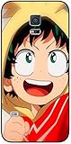 Schutzhülle für Samsung Galaxy S5 My Hero with Academia Midoriya mit Izuku Deku 502 Muster, stoßfest, weiches Silikon, TPU, Schw