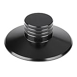 VBESTLIFE Schwarz Rekord Gewicht Klemme LP Vinyl Plattenspieler Metall Disc Stabilisator(Schwarz)
