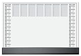 SIGEL HO365 Papier-Schreibunterlage mit Schutzleiste, 2-Jahres-Kalender 2021 2022, ca. DIN A2 , 40 Blatt, in nachhaltiger Verpackung