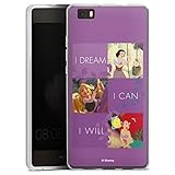 Silikon Hülle kompatibel mit Huawei P8 lite (2015-2016) Case transparent Handyhülle Disney Prinzessin Offizielles Lizenzproduk