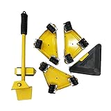 Möbelheber mit 4 beweglichen Gleitern, Möbelrollen-Set, schwere Möbelrollen, max. bis zu 300 kg, 360 Grad drehb