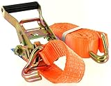 DTZ Spanngurt 35mm 3t daN 10m mit Ratsche & Spitzhaken Zurrgurt Ratschengurt (1)