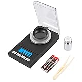 Brifit Feinwaage 50g/0,001g, Milligramm Waage mit Kalibriergewicht, Taschenwaage, Goldwaage, Münzwaage, Schmuckwaage, Digital Briefwaage mit Tara-Funktion, PCS Funk