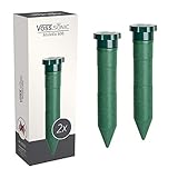 VOSS.sonic MoleEx 600 Maulwurfvertreiber Maulwurfabwehr Maulwurfschreck Wühlmausvertreiber Wühlmausschreck Tiervertreiber Schädlingsbekämpfung, Garten Hof Rasen Golfp