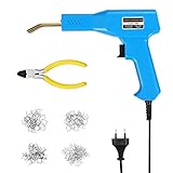 50W Heiße Hefte Kunststoff Schweißgerät Kunststoff Reparaturset with 200 Schweißnagel Plastik Schweißen Für Auto Armaturenbrett/Stoßstange Reparatur (Blau）