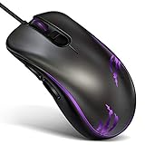 Rpanle Gaming-Maus, Kabelgebundene Extrem leichte Optical Gaming Maus mit ergonomischem Komfort für PC/Mac, 7 programmierbare T