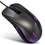 Rpanle Gaming-Maus, Kabelgebundene Extrem leichte Optical Gaming Maus mit ergonomischem Komfort für PC/Mac, 7 programmierbare T