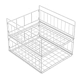 EVTSCAN Abnehmbare Küchenregale aus Metall - 2 Ebenen Multifunktionaler Kleiderschrank Geschirrtrockner Regal Geschirr Aufbewahrungsregal für Küche Badezimmer S