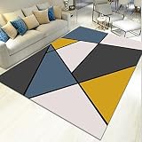 Kunsen korridor Teppich Geometrisches einfaches Schlafzimmer Wohnzimmer Badezimmer Umweltschutz und Anti-Milben Wohnzimmer Teppich Mehrfarbig 1ft 8''X2ft 7'' orientteppiche Günstiger Teppich50X80CM