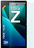 moex [3 Stück] Schutzfolie kompatibel mit Sony Xperia Z Ultra Displayfolie Hüllen-Freundlich, 0.2 mm dünne Displayschutzfolie, Bildschirm Schutz extra Kratzfest - HD U
