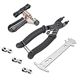 IWILCS Fahrrad Kettenwerkzeug, Fahrrad Link Zange, Fahrradketten Nietwerkzeug+Ketten Prüfer+3 Paar Fahrrad Fehlt Link, Kettennieter Fahrrad für 7 8 9 10 Fach Fahrradk