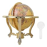 Großer antiker Globus Schöner Showcase-Besprechungsraum(25CM, Blue)
