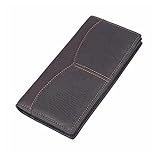 AZOPINBRE Leder Lange Geldbörse for Männer Multi ICH WÜRDE Kreditkarteninhaber Retro männliche Lange Geldbörse (Color : Coffee Long Wallet)