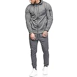 Herren Jogging Anzug Trainingsanzug Sportanzug Freizeitanzug Tracksuit Hausanzug Herren Kuschelig Streatwear Trainingsanzüge Für Männer, Jogginghose Und Reißverschluss Mit Taschen Fitness Anzug