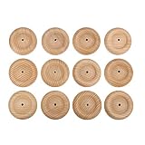 FEINSCHNITTkreativ Holzräder profiliert 50 x 15 mm (12 Stück) | 4-mm-Bohrung | unbehandeltes Buchenholz | ideal für Fahrzeug- und Modellb