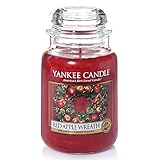 Yankee Candle Duftkerze im Glas (groß) | Red Apple Wreath | Brenndauer bis zu 150 S