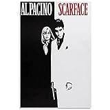 TOTONUT Scarface Film Poster Al Pacino Poster Poster Dekorative Malerei Leinwand Wandkunst Wohnzimmer Poster Schlafzimmer Malerei Wall Art Canvas 12x18inch NoF