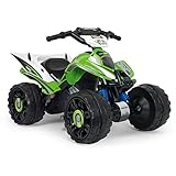 INJUSA - Kawasaki Quad ATV 12V mit Rückwärtsgang und elektrischer Bremse für Kinder ab 2 J