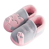MRULIC Kinder Baby Hausschuhe Cartoon Flache Hausschuhe Pantoffeln Filzschuhe Home Slippers Niedrige Hausschuhe Home Indoor Schuhe Jungen MäDchen Warme W
