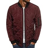 ZDDHOODY Winterjacke Herren Parka Daunen Jacke Parka Stehkragen Reißverschluss Winter Jacke Warmer Übergangsjacke Outdoorjacke Windjacke Windbreaker Freizeitjacke Leicht Puffer Jacke Softshelljack